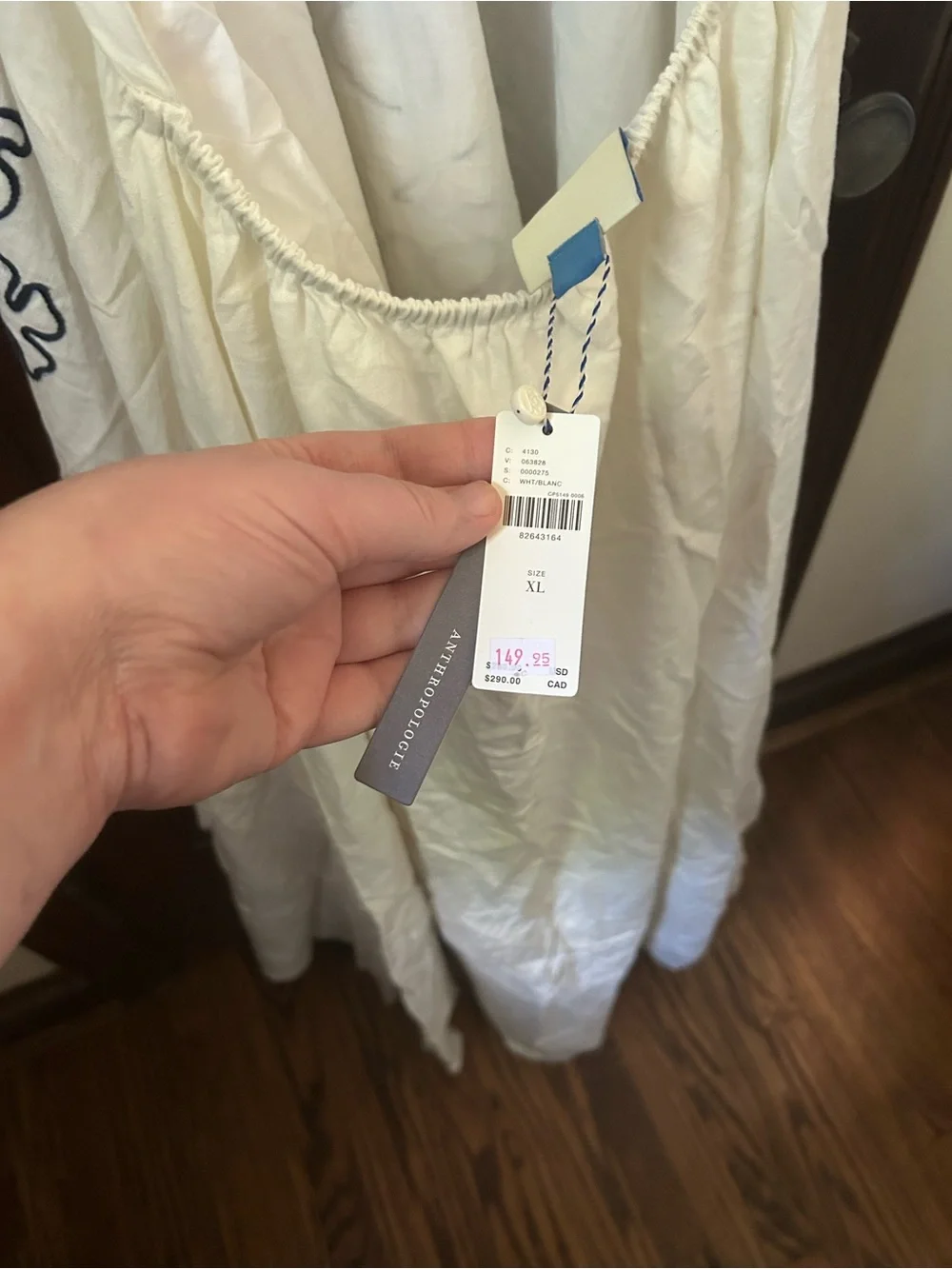 NWT Size XL Farm Rio Embroidered Linen Blend Maxi - Picture 4 of 4